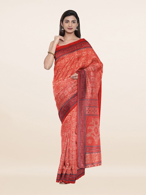 

Pothys Women Peach Sarees