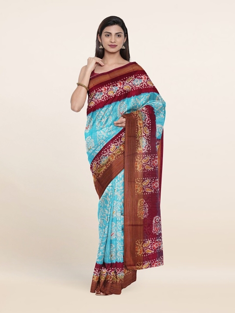 

Pothys Women Blue Sarees