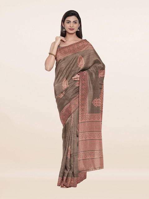 

Pothys Women Tan Sarees