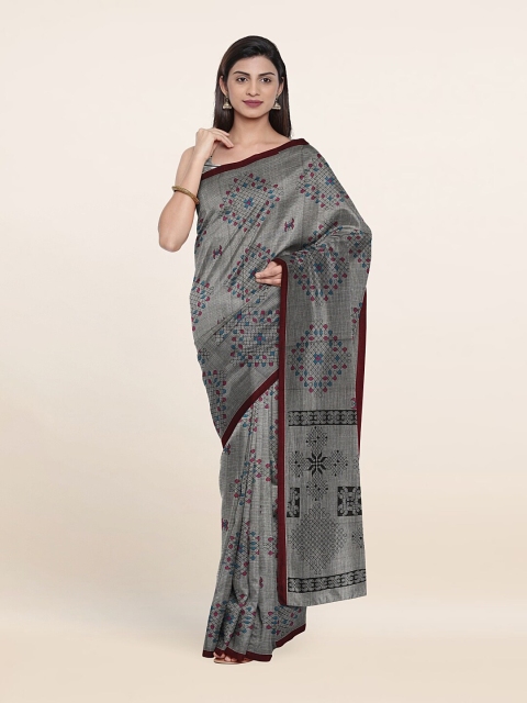 

Pothys Women Grey Sarees