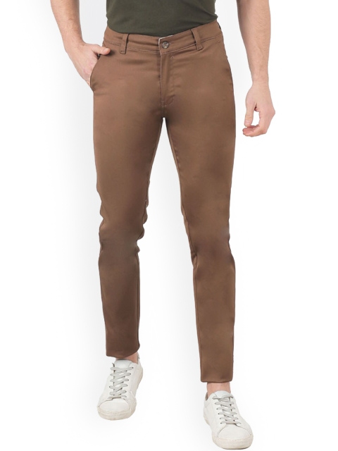 

TAHVO Men Brown Comfort Chinos Trousers