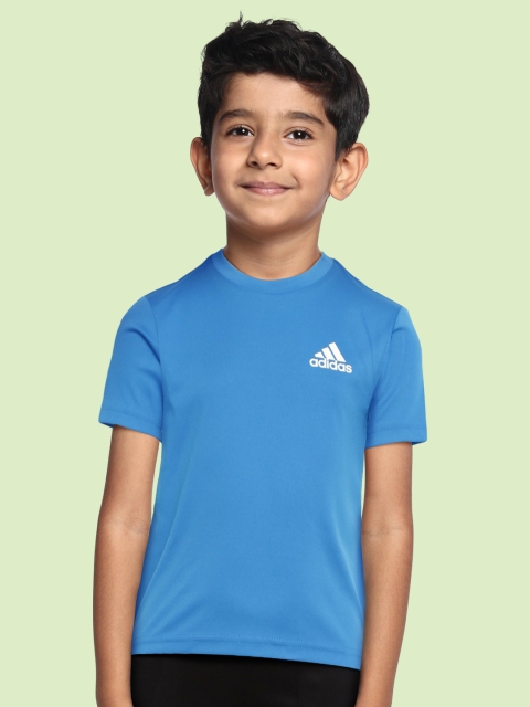 

ADIDAS Boys Blue Solid T-shirt
