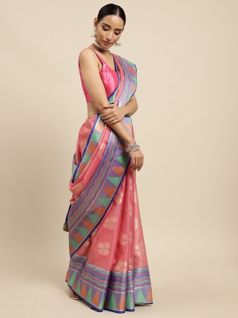 

MIMOSA Women Pink Sarees