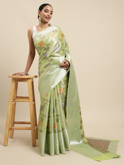 

MIMOSA Women Green Sarees