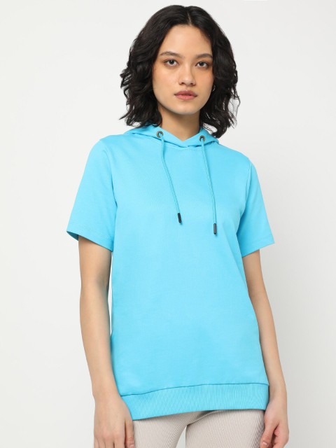 

Bewakoof Women Blue & medium sky blue T-shirt
