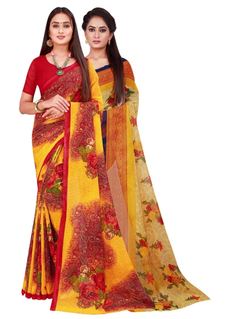 

Florence Maroon & Beige Pure Georgette Saree