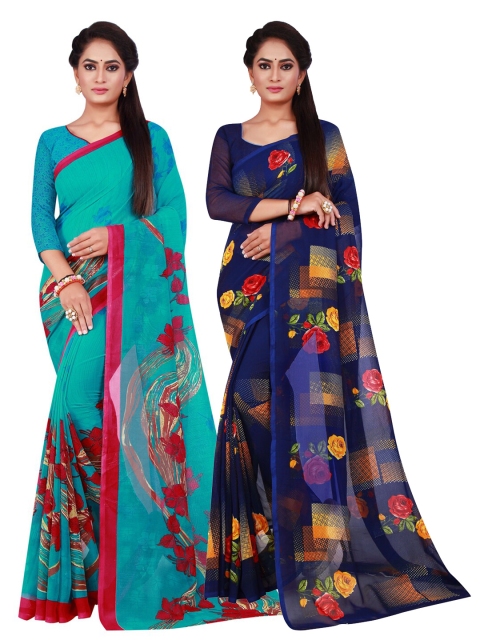 

Florence Women Navy Blue Sarees