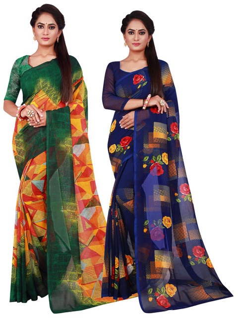

Florence Women Navy Blue Sarees