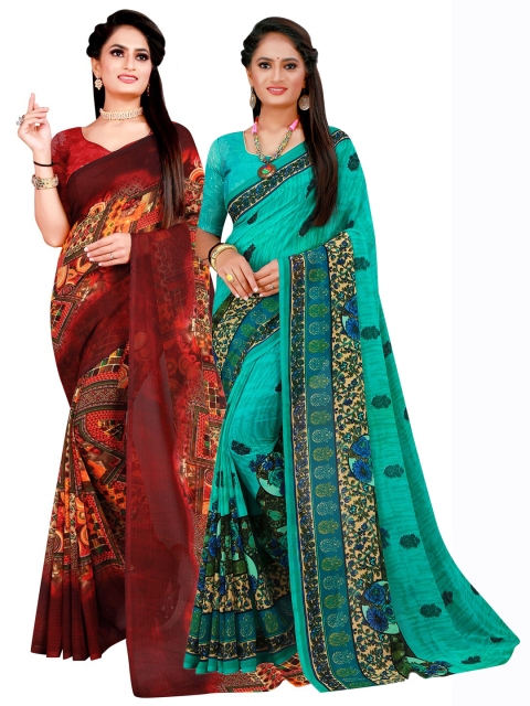 

Florence Women Turquoise Blue Sarees