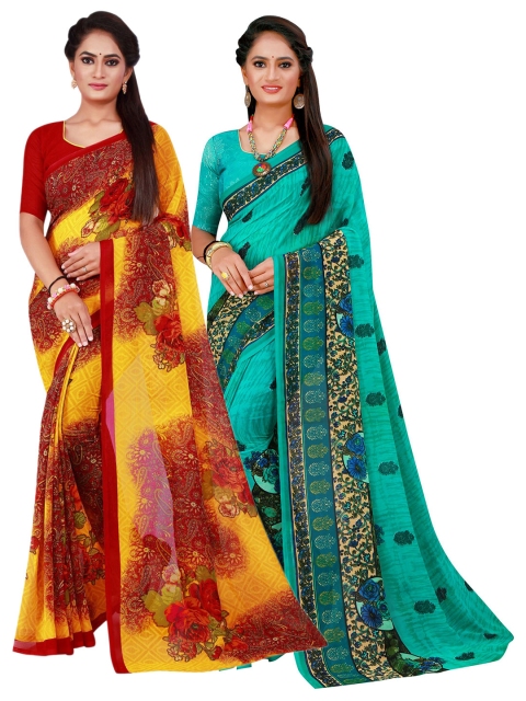 

Florence Women Turquoise Blue Sarees