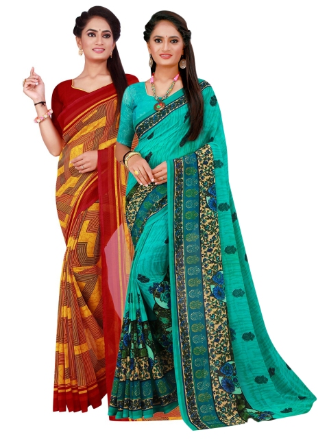 

Florence Women Turquoise Blue Sarees
