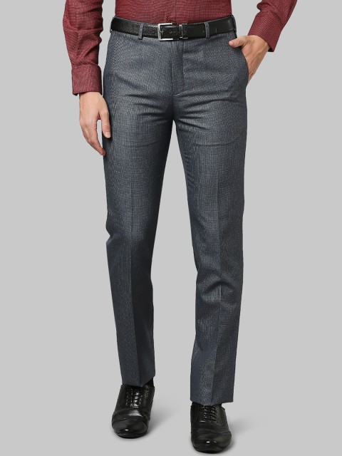 

Raymond Men Grey Solid Formal Trousers