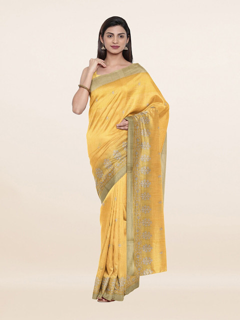 

Pothys Women Yellow Sarees