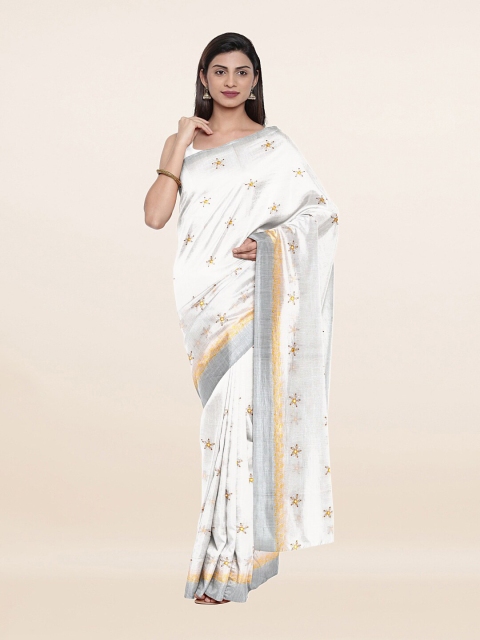 

Pothys Women Off White Sarees