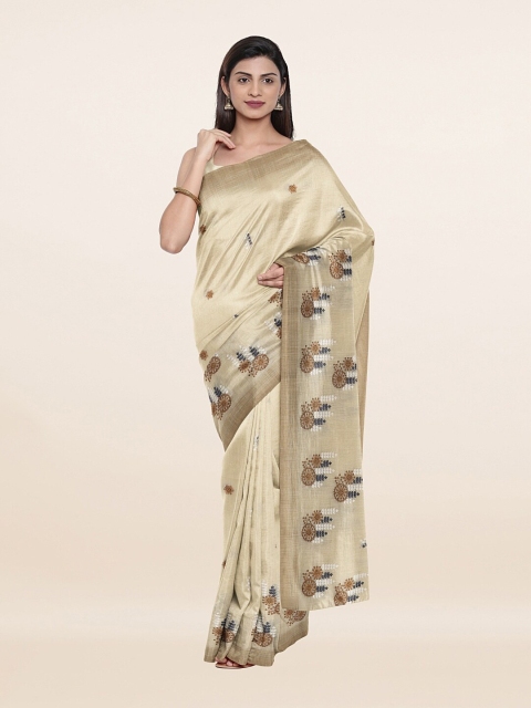 

Pothys Women Cream Sarees