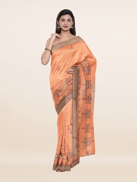 

Pothys Women Peach Sarees