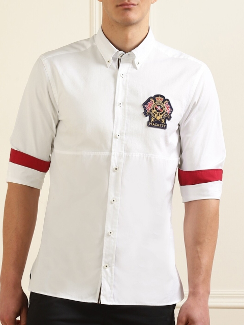 

HACKETT LONDON Men White Slim Fit Casual Shirt