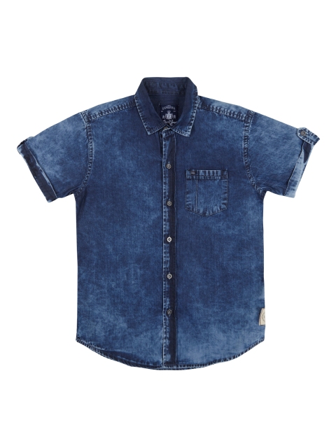 

Gini and Jony Boys Blue Faded Denim Casual Shirt