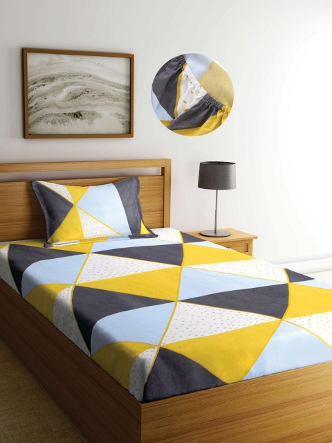 

KLOTTHE Unisex Multi Bedsheets, Yellow