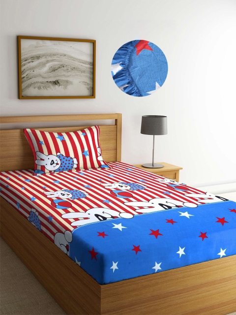 

KLOTTHE Unisex Kids Multi Bedsheets, Blue