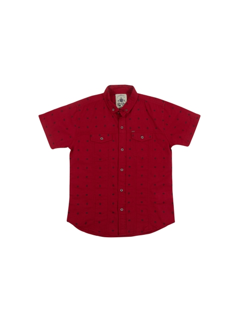 

Gini and Jony Boys Maroon & Black Printed Casual Shirt