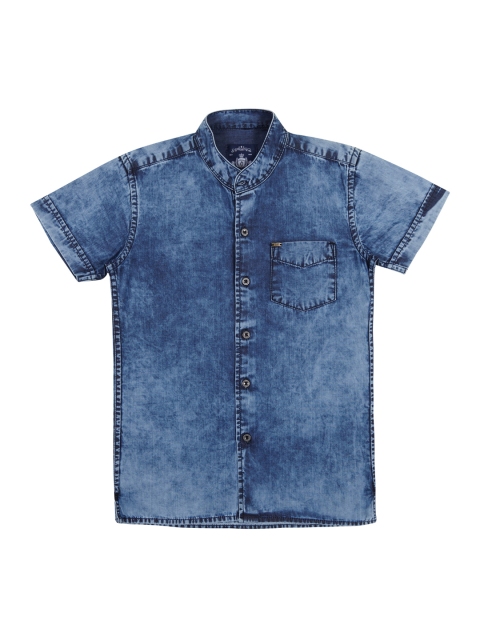 

Gini and Jony Boys Blue Faded Casual Denim Shirt