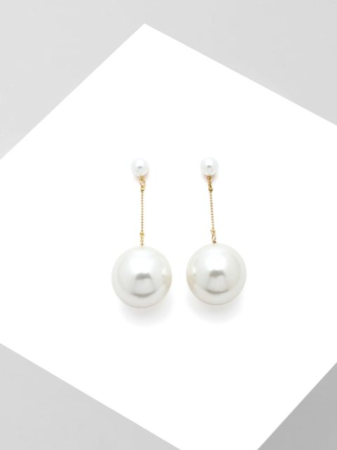 

AVANT-GARDE PARIS White Classic Drop Earrings