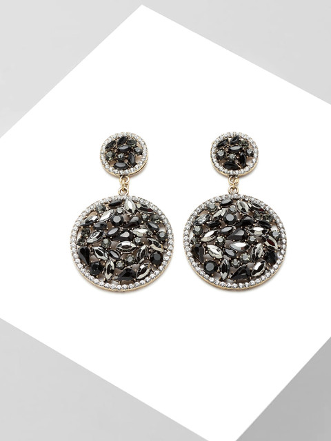 

AVANT-GARDE PARIS Black Circular Studs Earrings