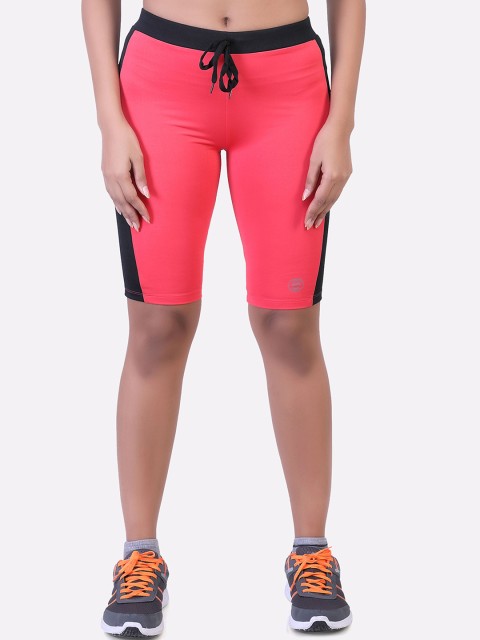 

LAASA SPORTS Women Red Slim Fit Training or Gym Rapid dry Sports Shorts
