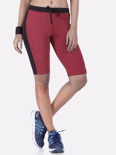 

LAASA SPORTS Women Pink Slim Fit Training or Gym Sports Shorts