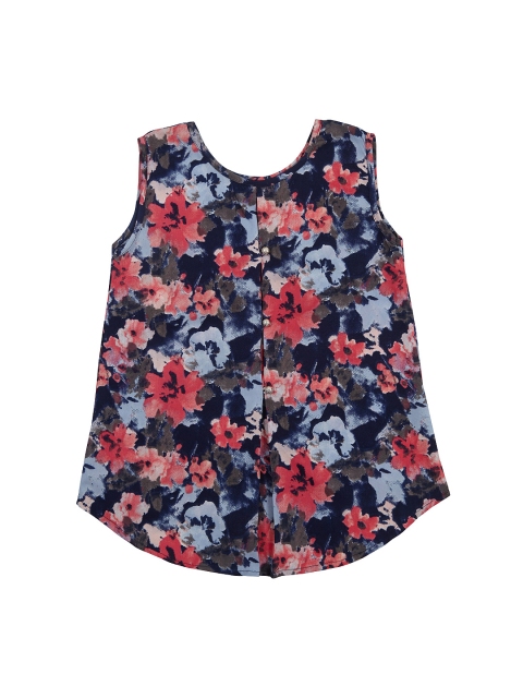 

Gini and Jony Girls Blue Printed Top