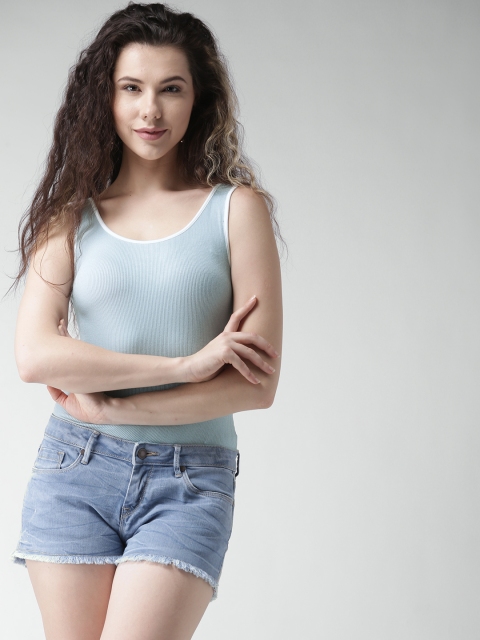 

FOREVER 21 Blue Bodysuit