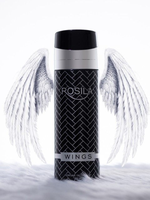 

ROSILA Wings Deodorant Body Spray 200ml With Savage Perfumee EDP 30ml, Black
