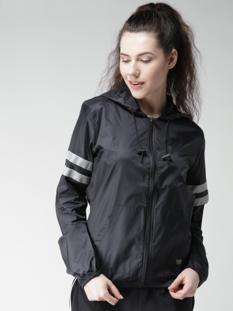 

FOREVER 21 Black Hooded Sporty Jacket