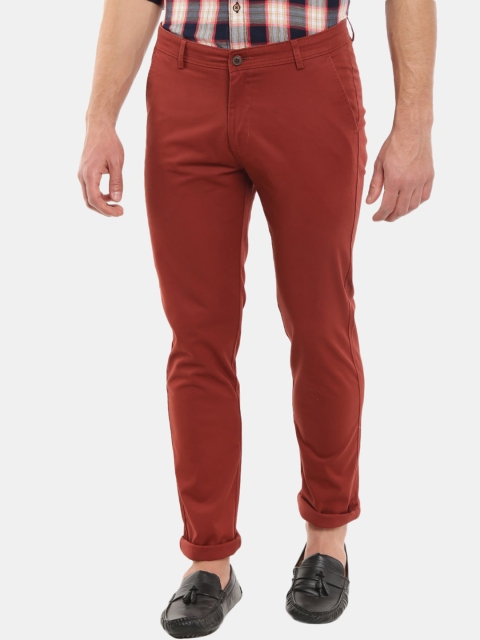 

V-Mart Men Rust Chinos Trousers