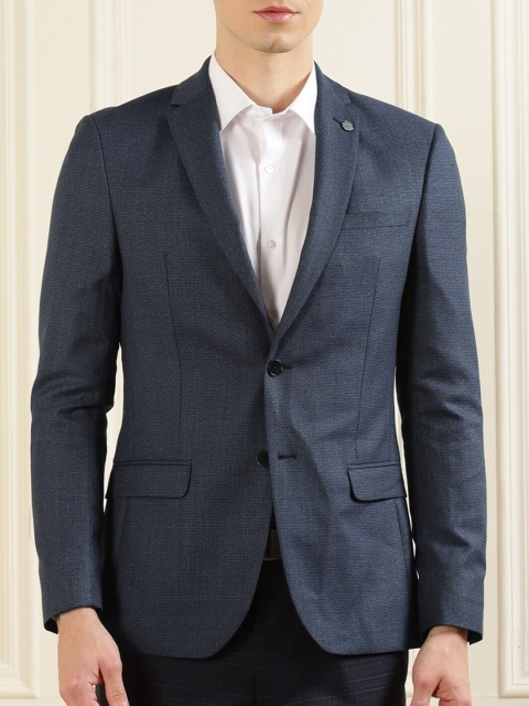 

Ted Baker Men Navy Blue Solid Textured Blazer