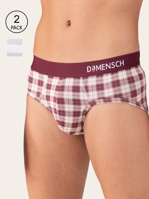

DaMENSCH Men Pack of 2 Deo Soft Brief, Grey