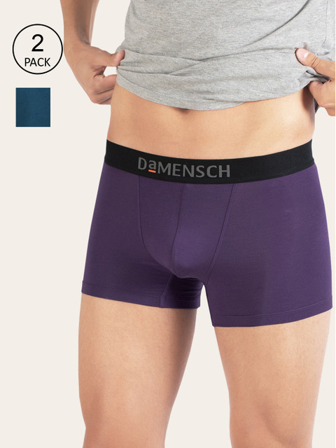 

DAMENSCH Men Pack of 2 Deo soft Trunks, Purple