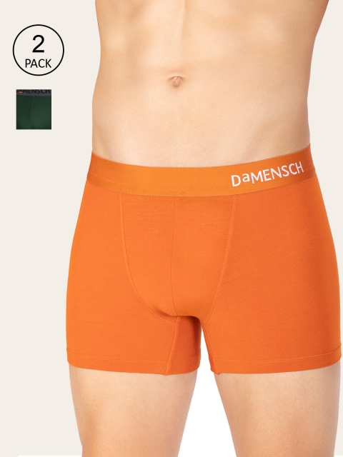 

DAMENSCH Men Pack of 2 Solid Trunk DAM-ER-MIX-T-JG-GF-PACK-2, Orange