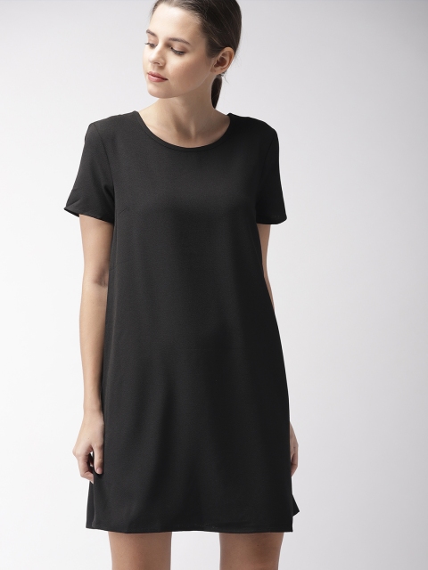 

FOREVER 21 Women Black Solid A-Line Dress