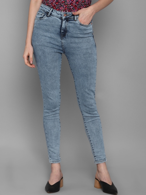 

Allen Solly Woman Women Blue Skinny Fit Heavy Fade Jeans 98% Cotton