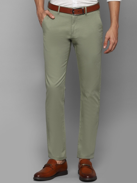 

Allen Solly Men Olive Green Slim Fit Trousers