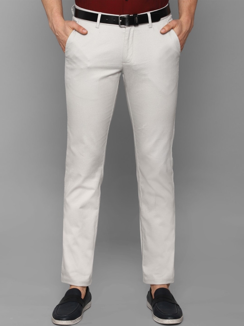 

Allen Solly Men Grey Textured Slim Fit Trousers