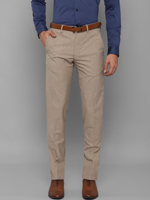 

Louis Philippe Men Khaki Textured Slim Fit Formal Trousers