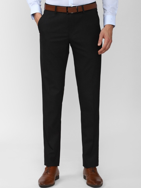 

Peter England Men Black Slim Fit Trousers