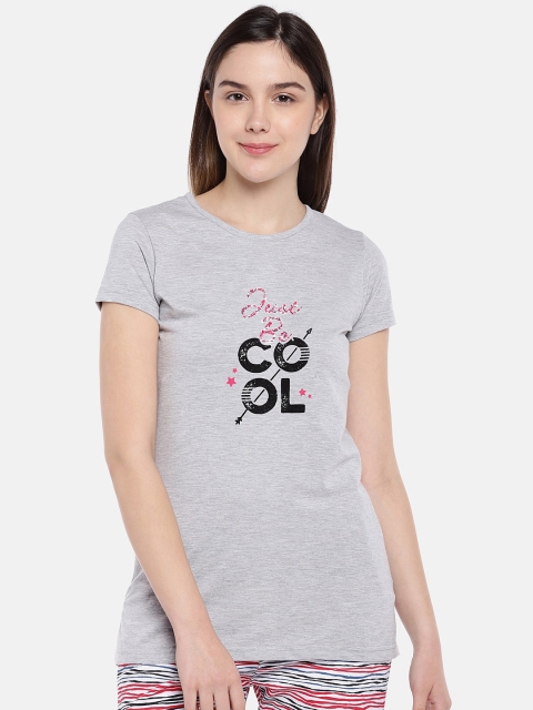 

Sweet Dreams Women Grey Printed Lounge T-shirt