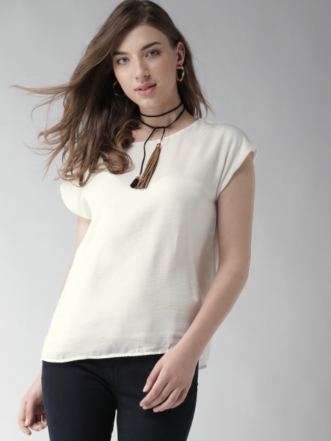 

FOREVER 21 Women Off-White Top