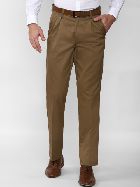 

Van Heusen Men Brown Pleated Trousers