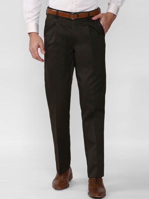 

Van Heusen Men Brown Pleated Trousers