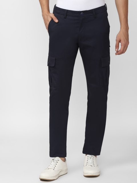 

Van Heusen Sport Men Navy Blue Slim Fit Cargos Trousers
